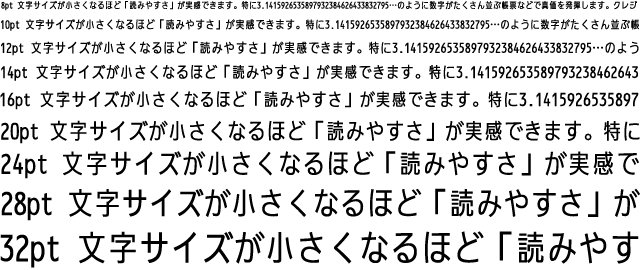 小春良読体組み見本